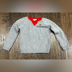 Gucci Gray and Red Kids Sweater
